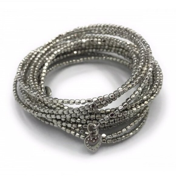 Bardot Spiral Bangle Stells & Dot Bracelet - Silver - Picture 1 of 1